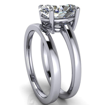 Keegan Oval Moissanite 4 Prong Engagement Ring-Custom-Made Jewelry-Fire & Brilliance ®