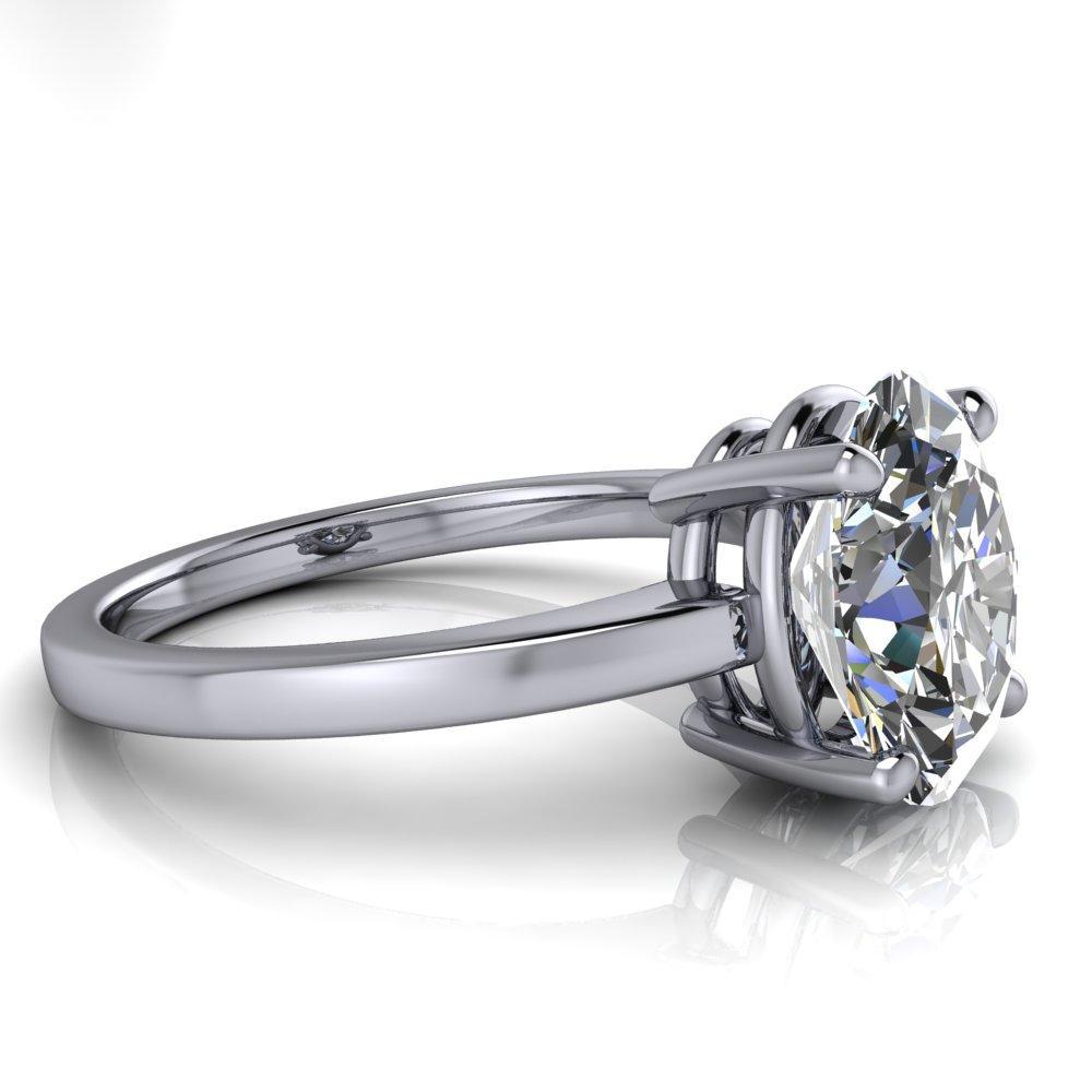 Keegan Oval Moissanite 4 Prong Engagement Ring-Custom-Made Jewelry-Fire & Brilliance ®