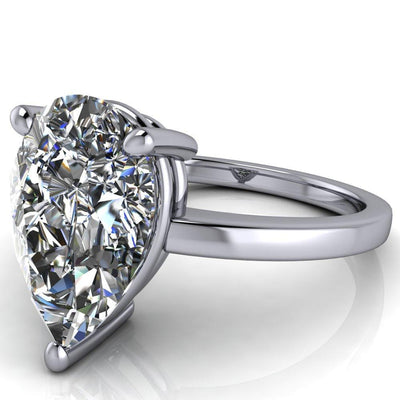 Keegan Pear Moissanite 3 Prong Engagement Ring-Custom-Made Jewelry-Fire & Brilliance ®