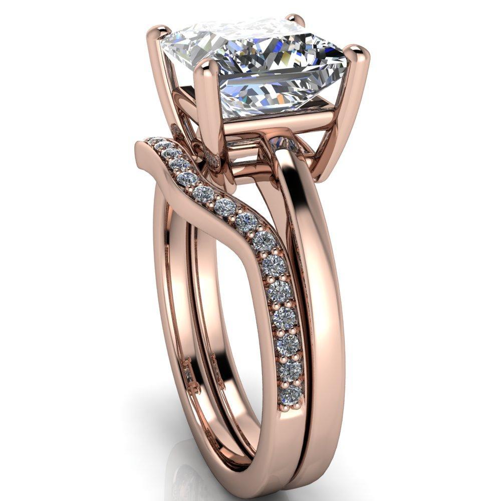 Keegan Princess/Square Moissanite 4 Prong Engagement Ring-Custom-Made Jewelry-Fire & Brilliance ®