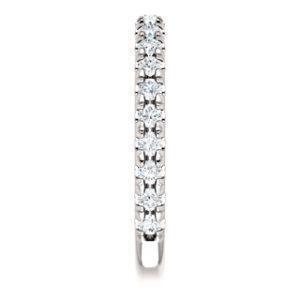Kenla Round Diamond or Moissanite 3/4 Eternity French Pave Wedding & Anniversary Band-Wedding and Anniversary Bands-Fire & Brilliance ®