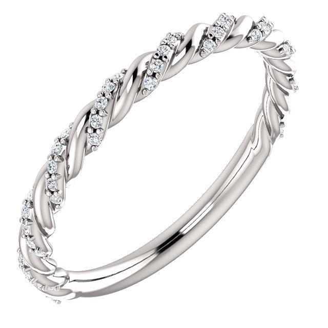 Kenla Round Diamond or Moissanite 3/4 Eternity Rope Band-Wedding and Anniversary Bands-Fire & Brilliance ®