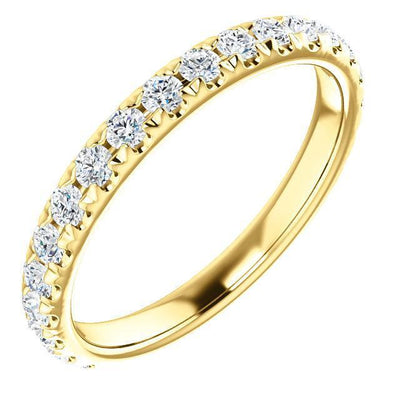 Kenla Round Diamond or Moissanite 3/4 Eternity Wedding & Anniversary Band-Wedding and Anniversary Bands-Fire & Brilliance ®