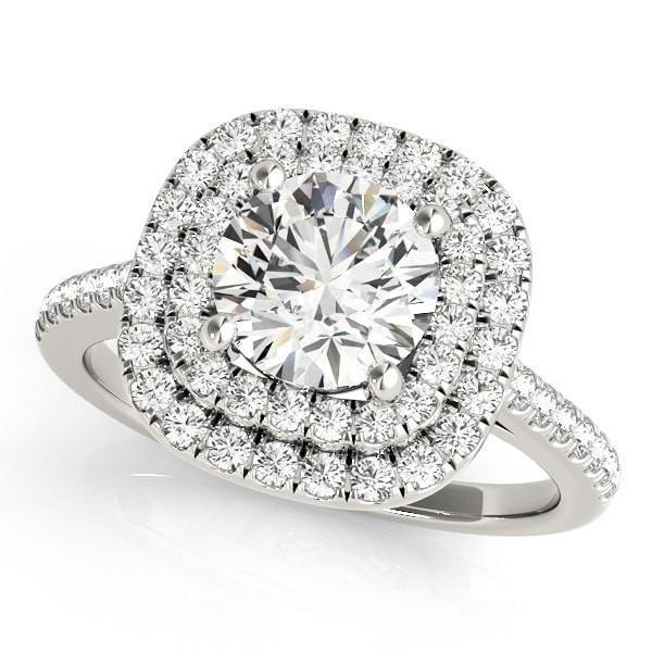 Kerryn Round Moissanite Double Halo Engagement Ring-Custom-Made Jewelry-Fire & Brilliance ®