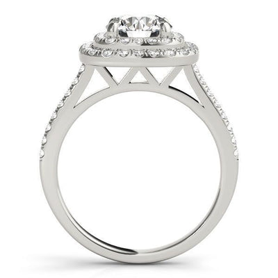 Kerryn Round Moissanite Double Halo Engagement Ring-Custom-Made Jewelry-Fire & Brilliance ®