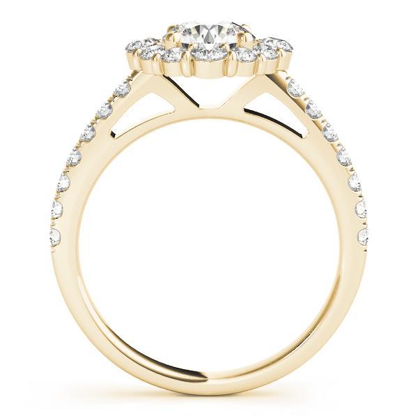 Kirsten Round Moissanite Halo 4 Prong Engagement Ring-Custom-Made Jewelry-Fire & Brilliance ®