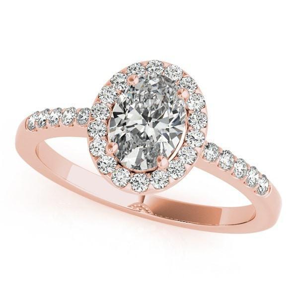 Kourtney Oval Moissanite Halo Engagement Ring-Custom-Made Jewelry-Fire & Brilliance ®