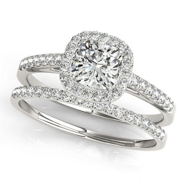 Lannie Cushion Moissanite Halo Engagement Ring – FIRE & BRILLIANCE