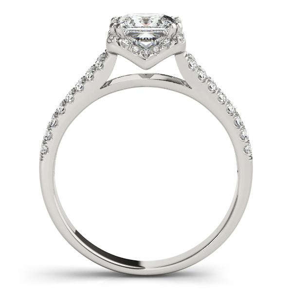 Lena Princess/Square Moissanite Split Shank Halo Engagement Ring-Custom-Made Jewelry-Fire & Brilliance ®