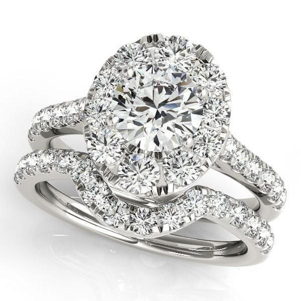 Lexie Round Moissanite Diamond Channel Halo Engagement Ring-Custom-Made Jewelry-Fire & Brilliance ®