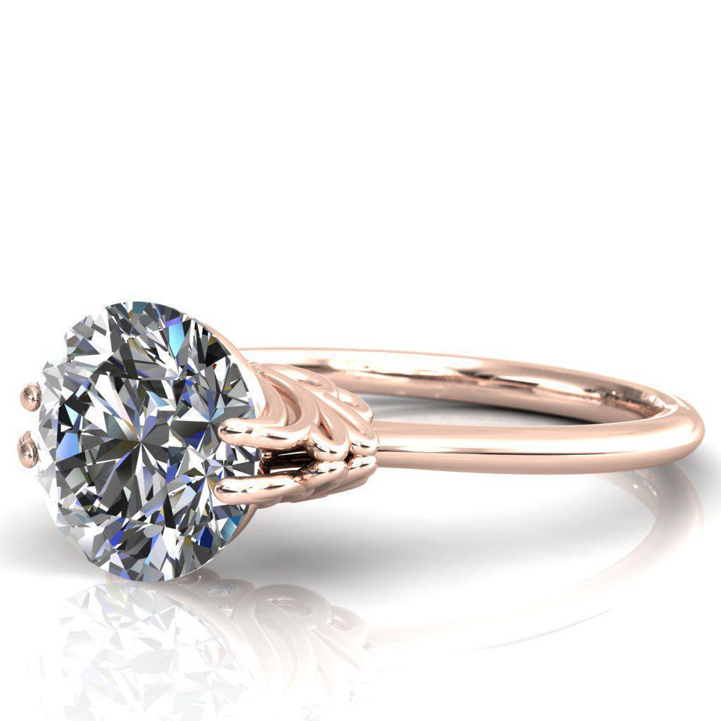 Live Free Round Moissanite Engagement Ring-Custom-Made Jewelry-Fire & Brilliance ®