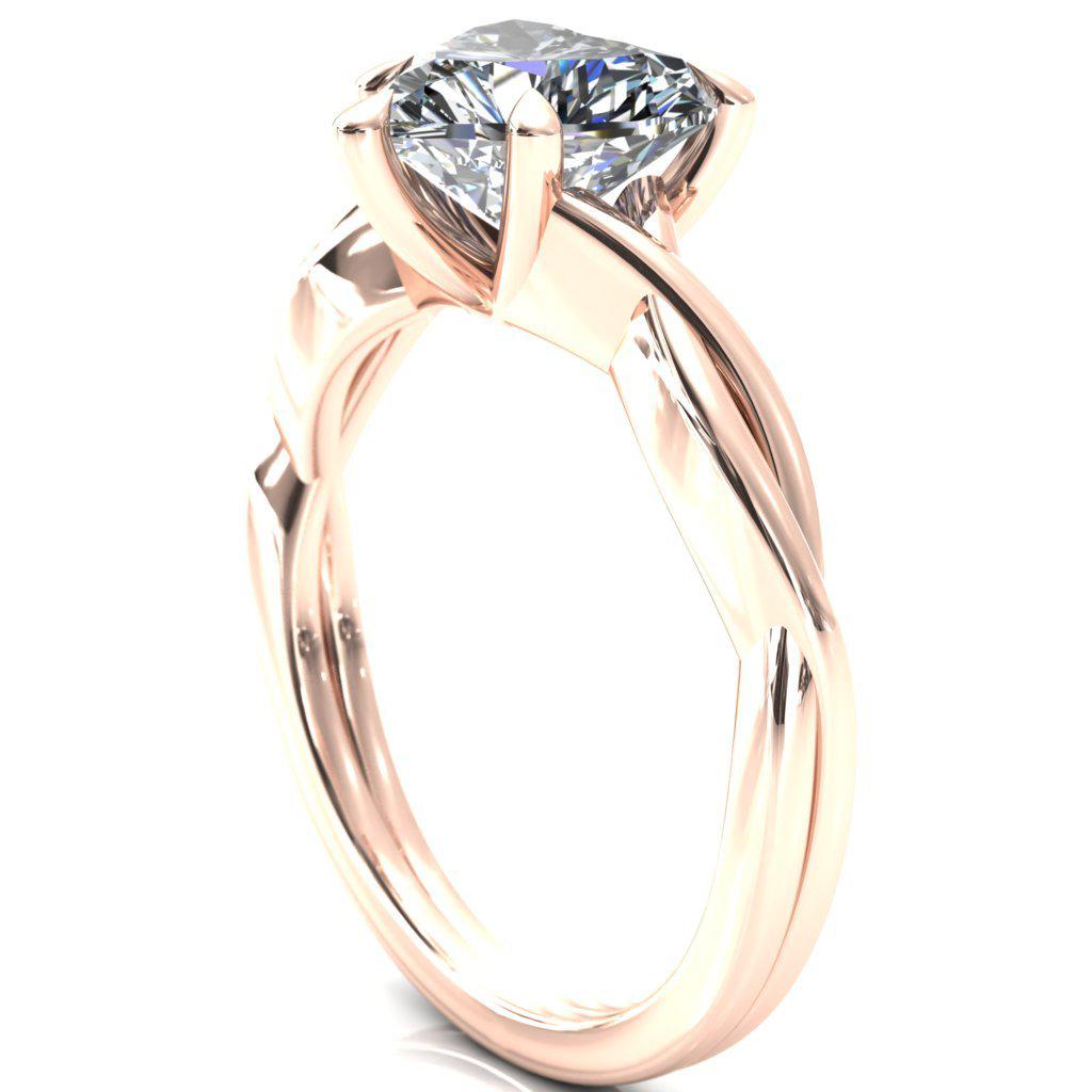 Lucia Heart Moissanite 5 Claw Prong 1/2 Infinity Solitaire Ring Engagement Ring-FIRE & BRILLIANCE