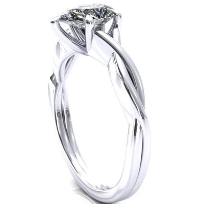Lucia Pear Moissanite 5 Claw Prong 1/2 Infinity Solitaire Ring Engagement Ring-FIRE & BRILLIANCE