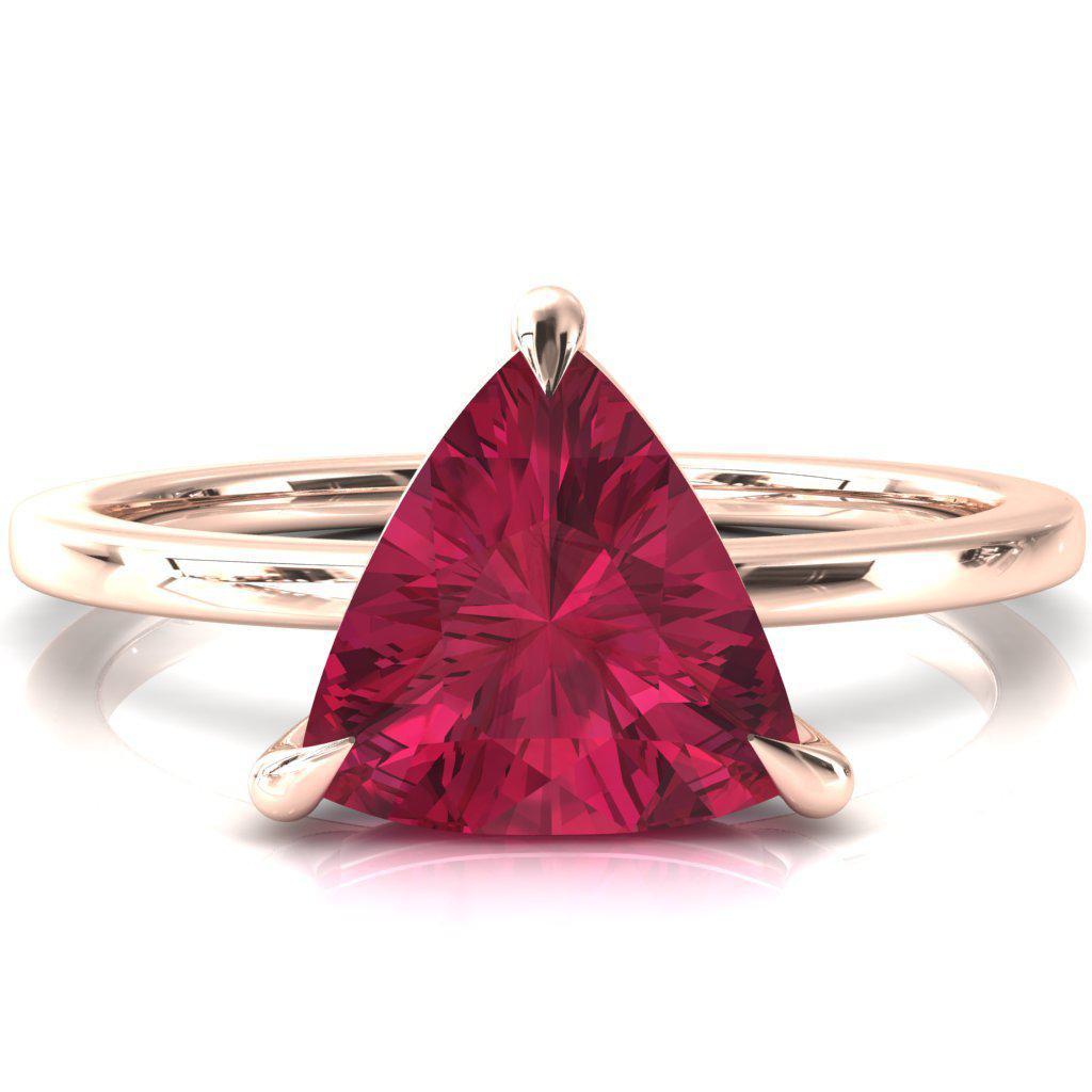 Lyla Trillion Ruby 4 Claw Prong Single Rail Solitaire Ring-FIRE & BRILLIANCE