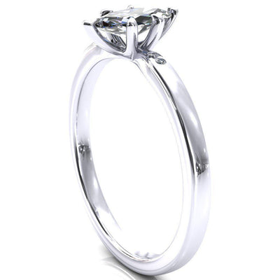 Maise Marquise Moissanite 6 Prong Diamond Accent Engagement Ring-Custom-Made Jewelry-Fire & Brilliance ®