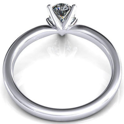 Maise Pear Moissanite 5 Prong Diamond Accent Engagement Ring-Custom-Made Jewelry-Fire & Brilliance ®