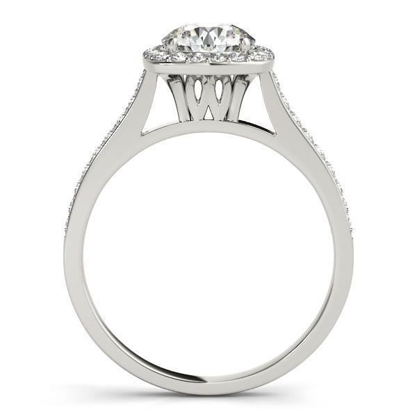 Majesty Round Moissanite Halo Engagement Ring-Custom-Made Jewelry-Fire & Brilliance ®