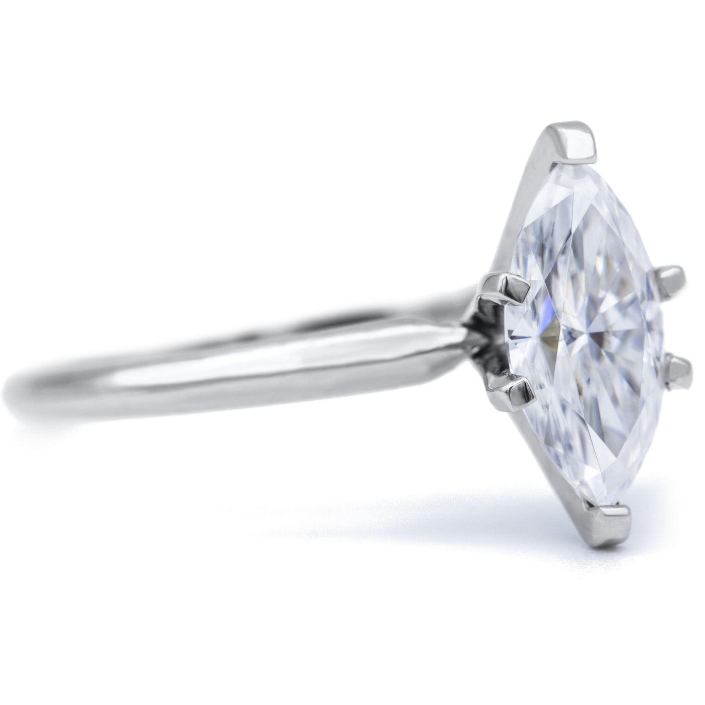 Marquise Moissanite 6 Prongs FANCY Solitaire Ring – FIRE & BRILLIANCE