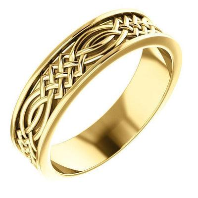 Matthew Celtic-Inspired Wedding Band-Wedding and Anniversary Bands-Fire & Brilliance ®
