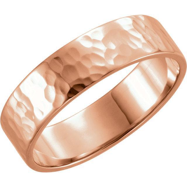 Matthew Flat Band with Hammer Finish Band-Wedding and Anniversary Bands-Fire & Brilliance ®