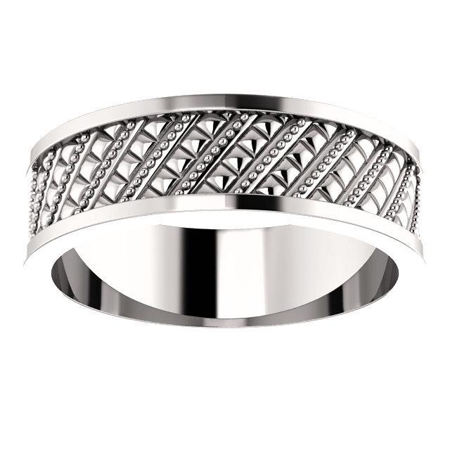 Matthew Geometric Wedding Band-Wedding and Anniversary Bands-Fire & Brilliance ®