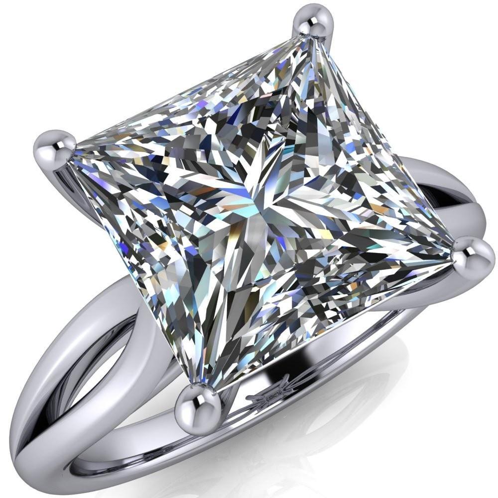 Maxwell Princess/Square Moissanite 4 Prong Split Shank Engagement Ring-Custom-Made Jewelry-Fire & Brilliance ®
