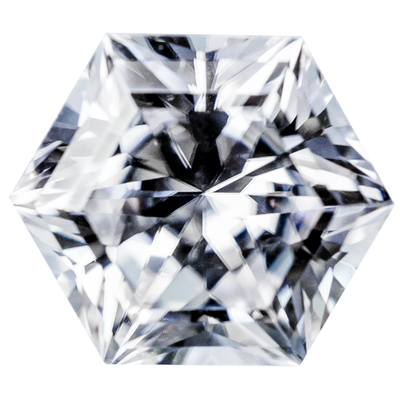 Hexagon Diamond Faceted FAB Moissanite Loose Stone