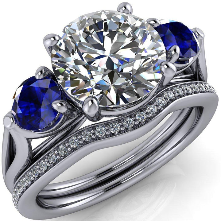 Blue Sapphire and Diamond 14kt White Gold Ring | Costco