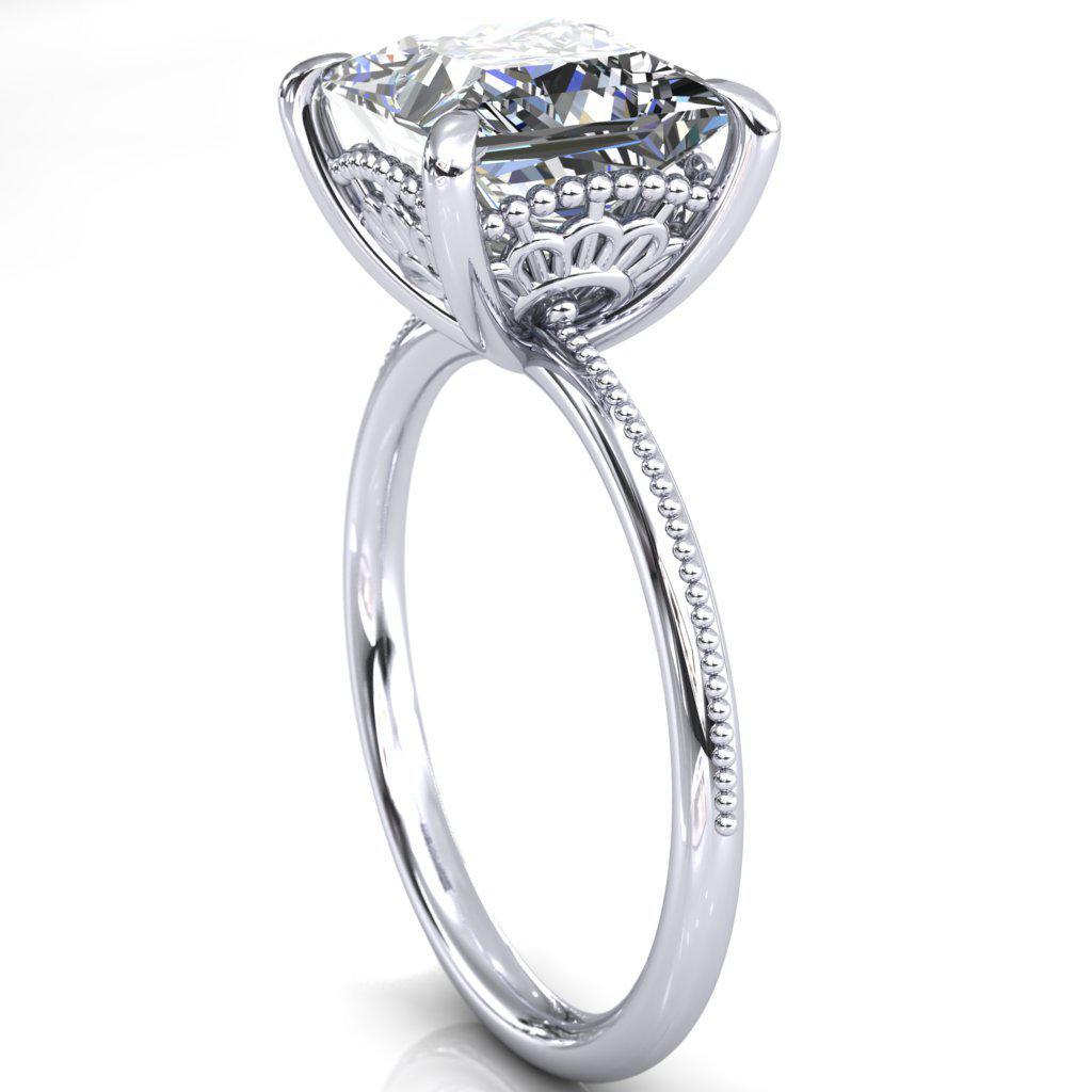 Monet Princess/Square Moissanite Doly Engagement Ring-Custom-Made Jewelry-Fire & Brilliance ®