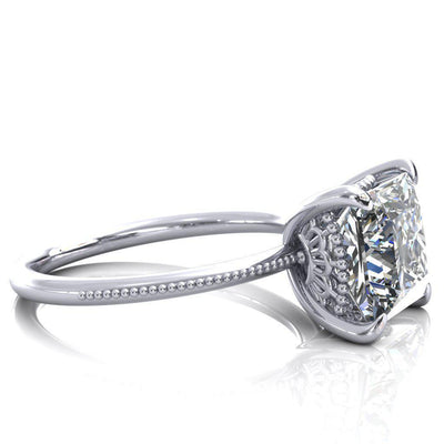 Monet Princess/Square Moissanite Doly Engagement Ring-Custom-Made Jewelry-Fire & Brilliance ®