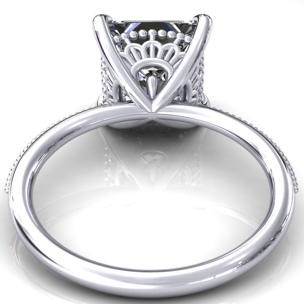 Monet Princess/Square Moissanite Doly Engagement Ring-Custom-Made Jewelry-Fire & Brilliance ®