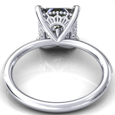 Monet Princess/Square Moissanite Doly Engagement Ring-Custom-Made Jewelry-Fire & Brilliance ®