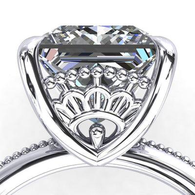 Monet Princess/Square Moissanite Doly Engagement Ring-Custom-Made Jewelry-Fire & Brilliance ®