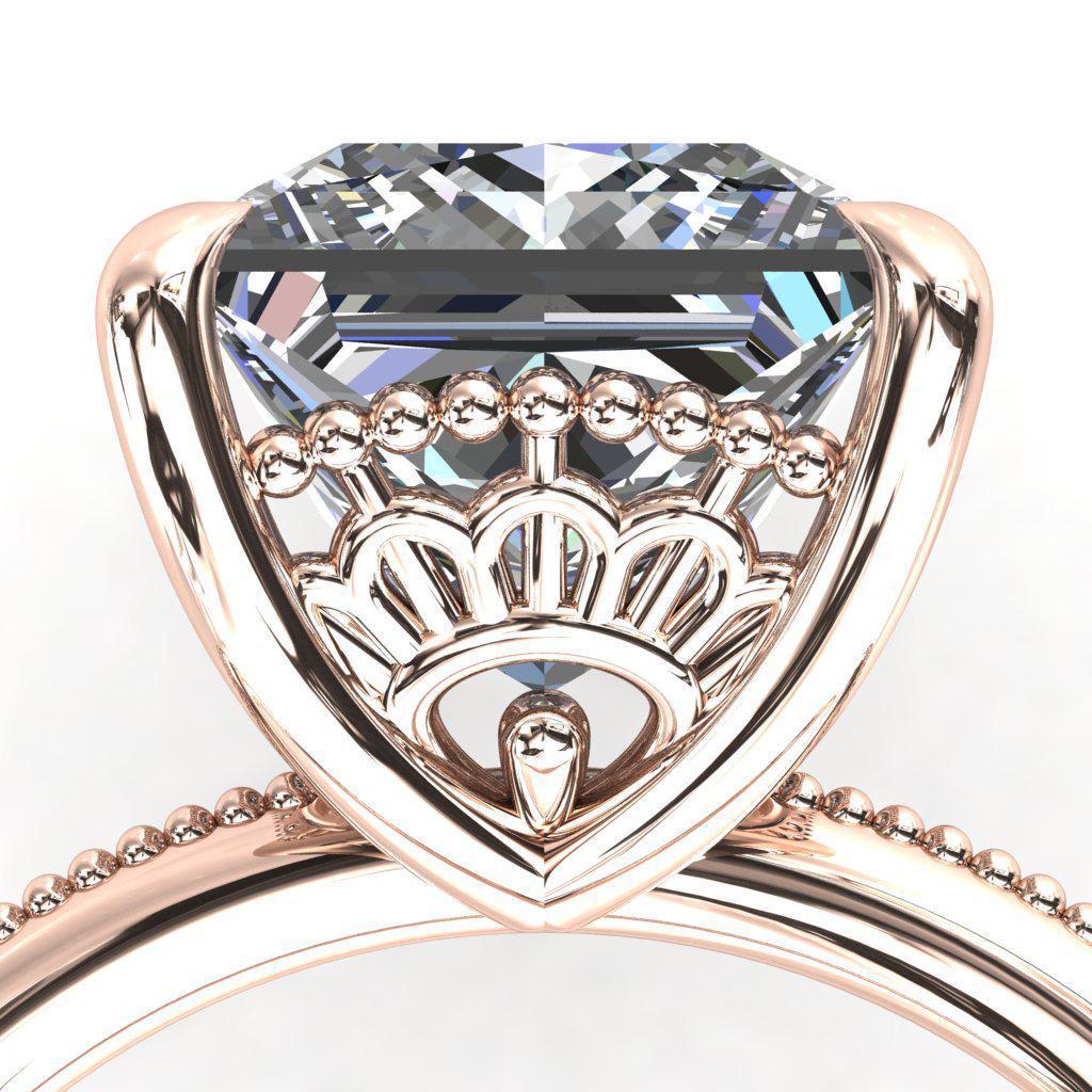 Monet Princess/Square Moissanite Doly Engagement Ring-Custom-Made Jewelry-Fire & Brilliance ®