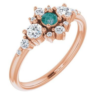 Multi-Gemstone Cluster Stackable Ring-FIRE & BRILLIANCE
