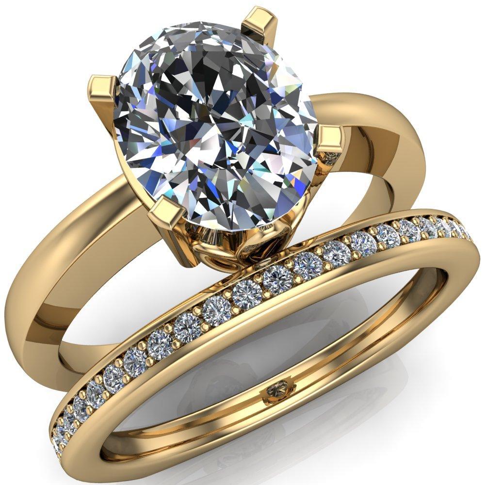 Oreli Oval Center Stone Prong Basket Setting – FIRE BRILLIANCE