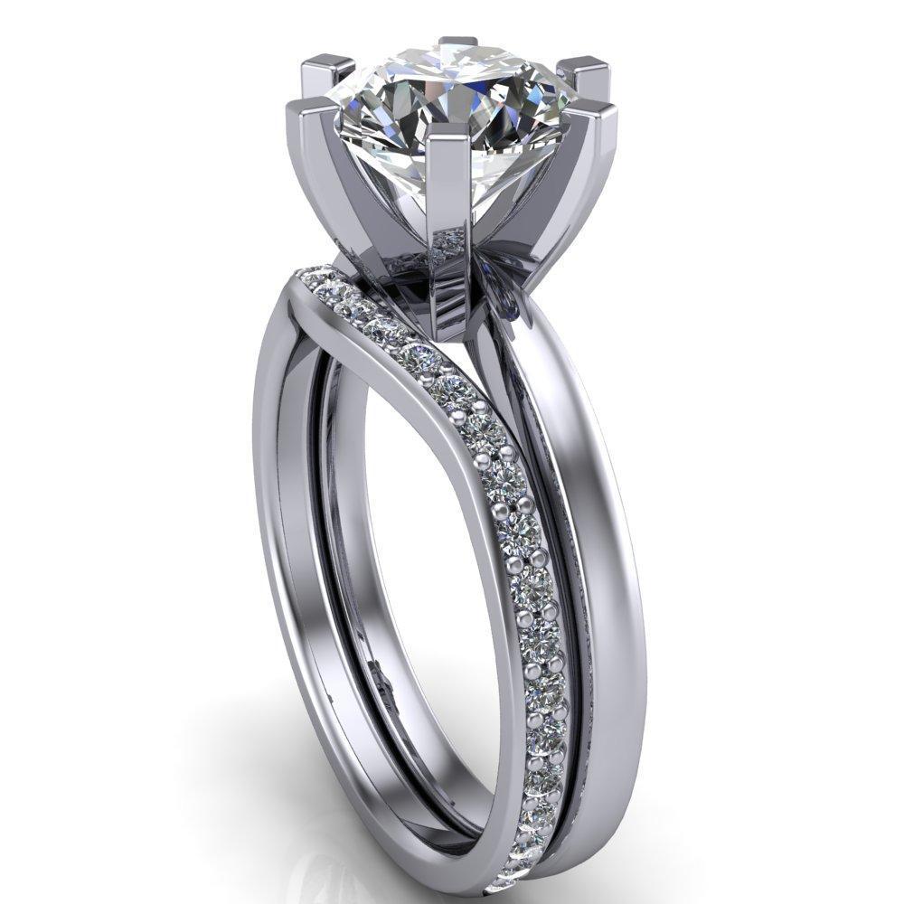 Oscilla Round Moissanite 6 Prong Ring-Custom-Made Jewelry-Fire & Brilliance ®