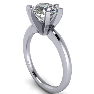 Oscilla Round Moissanite 6 Prong Ring-Custom-Made Jewelry-Fire & Brilliance ®