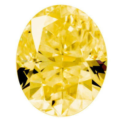 Oval Canary Yellow FAB Moissanite Loose Stone-FIRE & BRILLIANCE