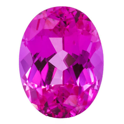 Oval Chatham Lab-Grown Pink Sapphire Gems-Chatham Lab-Grown Gems-Fire & Brilliance ®