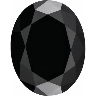 Oval Diamond Faceted FAB Black Moissanite Loose Stone-FIRE & BRILLIANCE