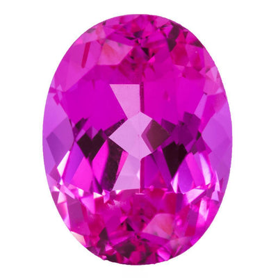 Oval FAB Lab-Grown Pink Sapphire Gems-FIRE & BRILLIANCE