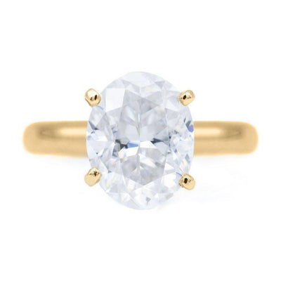 Oval First Crush FAB Moissanite 4 Prongs FANCY Solitaire Ring-Solitaire Ring-Fire & Brilliance ®