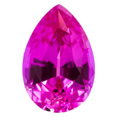 Pear Chatham Lab-Grown Pink Sapphire Gems-Chatham Lab-Grown Gems-Fire & Brilliance ®