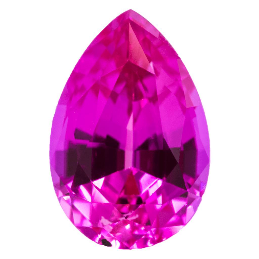 Pear FAB Lab-Grown Pink Sapphire Gems-FIRE & BRILLIANCE