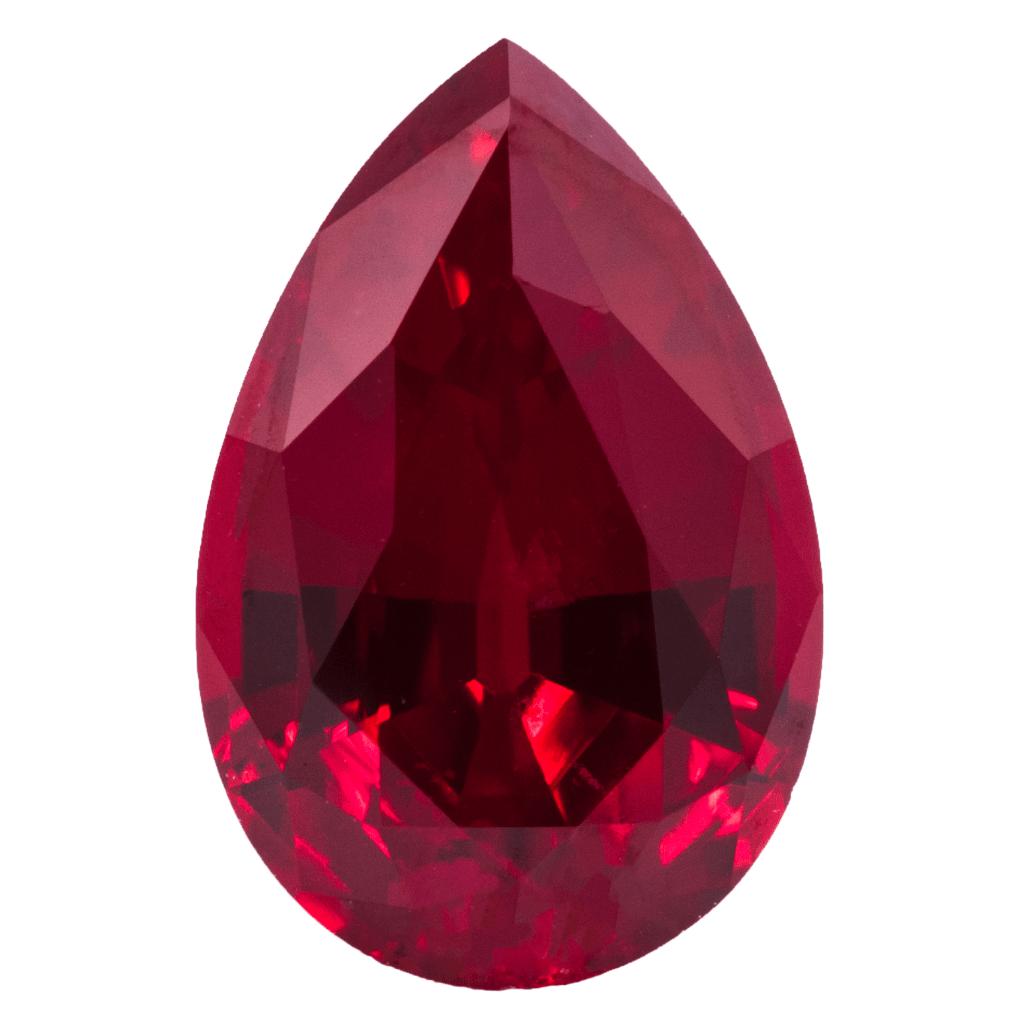 Pear FAB Lab-Grown Ruby Gems-FIRE & BRILLIANCE