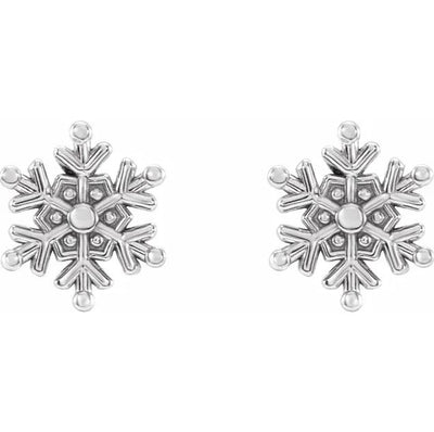 Petite Snowflake Earrings-FIRE & BRILLIANCE