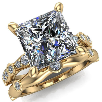 Pfeiffer Princess/Square Diamond Side 4 Prong Ring-Custom-Made Jewelry-Fire & Brilliance ®