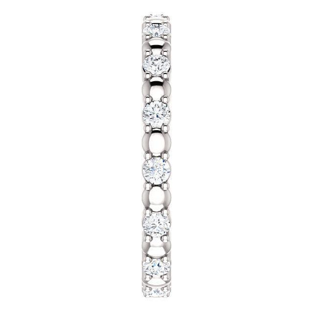 Prestine Diamond or Moissanite Full Eternity Double Shared Prong-Set Anniversary Band-Wedding and Anniversary Bands-Fire & Brilliance ®