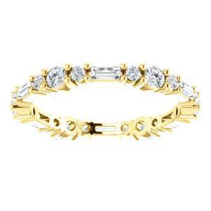 Prestine Straight Baguette & Round Diamond Full Eternity Band-Wedding and Anniversary Bands-Fire & Brilliance ®